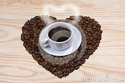 Coffee,heart,coffee beans