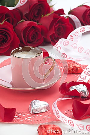 Coffee And Red Roses