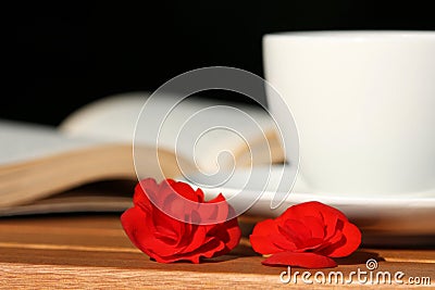 Coffee and roses