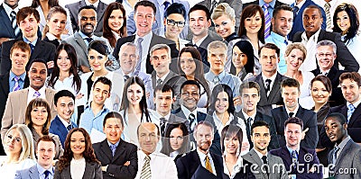 Collage of a group of business people