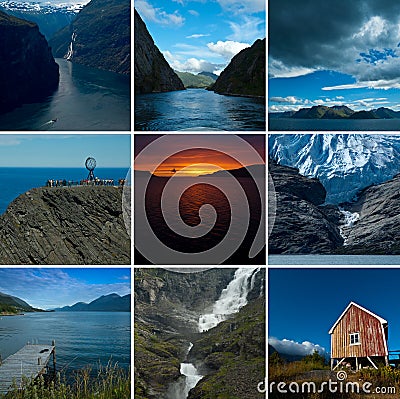 Collage Norway Landscapes