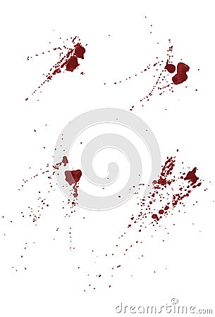 Collection of blood or paint splatters