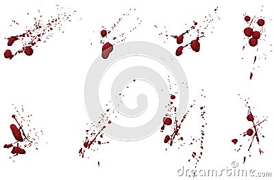 Collection of blood or paint splatters