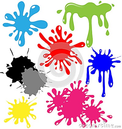 Collection of paint splash