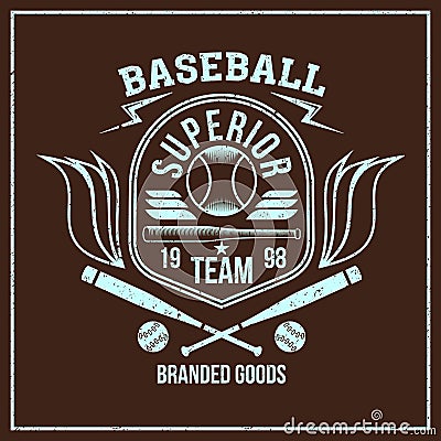 College baseball team emblem