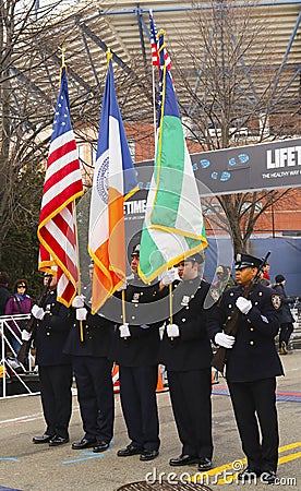 The Color Guard of the New York Police Department
