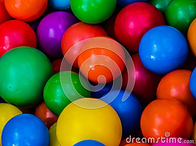 Colored balls at children s party.