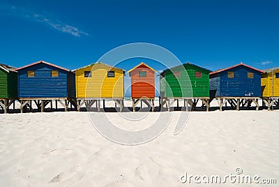 Colored Beach Huts
