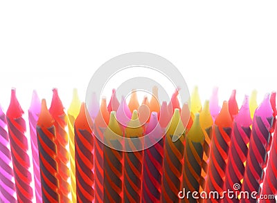 Colored birthday candles