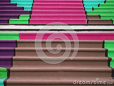 Colored colorful stairway. Waterfront. Cape Town.