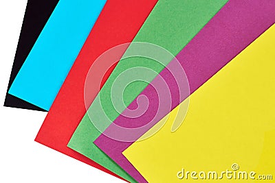 Colored Paper isolated on white