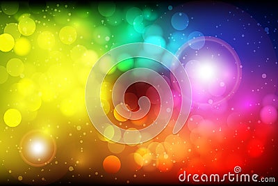 Colorful Abstract Bokeh Vector Background