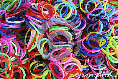 A Colorful background Rainbow loom rubber bands fashion