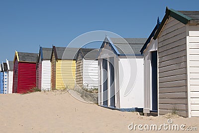 Colorful Beach Huts at Southwold, Suffolk, U