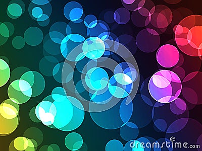 Colorful Bokeh Dot Lights Effect with De-Focus Glo