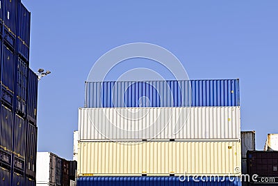 Colorful cargo containers