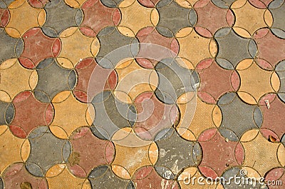 Colorful ceramic tile floor background
