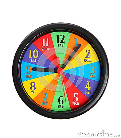Colorful Clock Royalty Free Stock Image - Image: 13408396