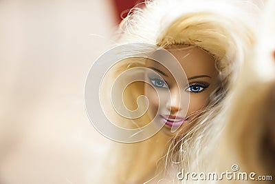 Colorful composition with Barbie dolls