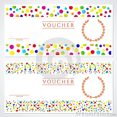 Colorful Gift certificate (Voucher) template