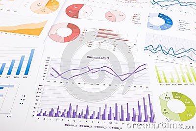 Colorful graphs, data analysis, marketing research and annual re