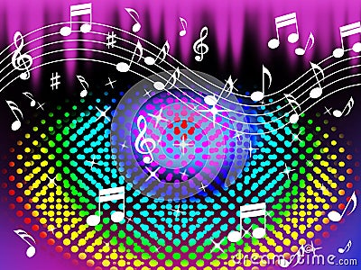 Colorful Music Background Means Harmony And Song