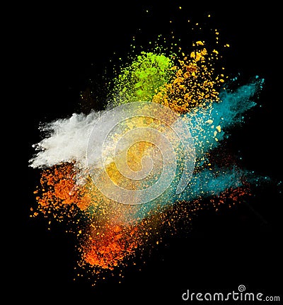 Colorful paint splashing