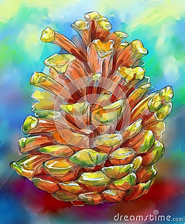 Colorful pine cone