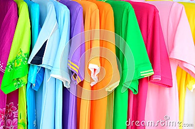 Colorful polo shirt background