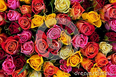 Colorful roses background