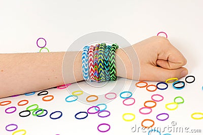 Colorful rubber bracelet