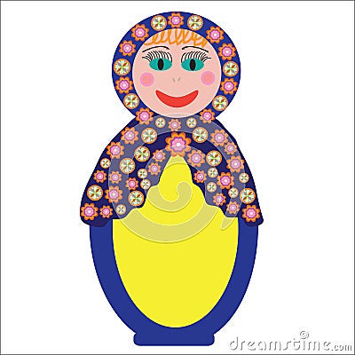 Colorful Russian folk doll Matryoshka to design di