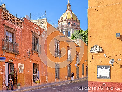 Colorful San Miguel Street, Mexico