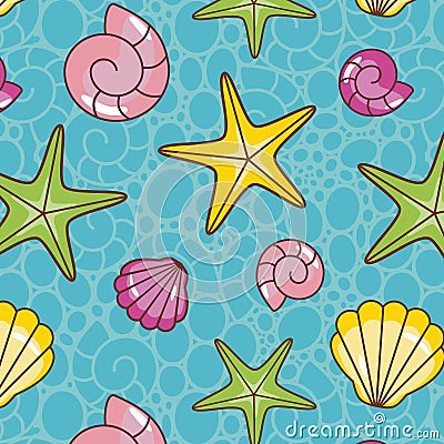 Colorful sea pattern