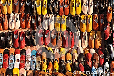 Colorful shoes for in Marrakech