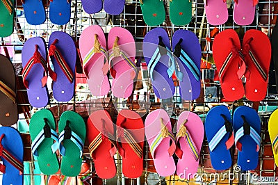 Colorful slippers