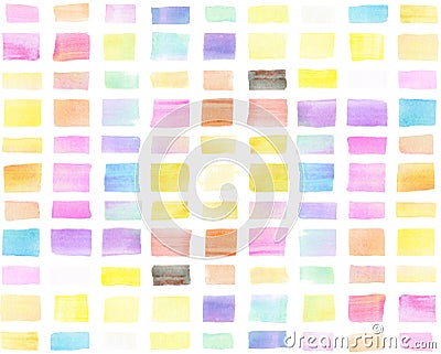 Colorful watercolor hand painted banner, brush strokes