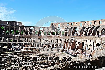 Colosseum was built in the first century in Rome city.