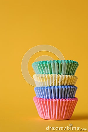 Colourful cupcake cases