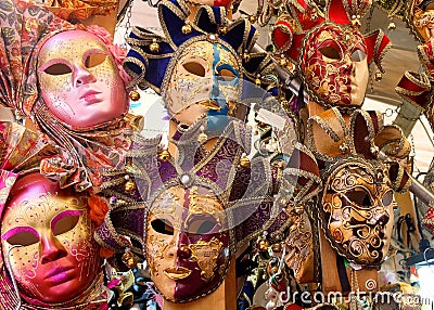 Colourful venetian masks