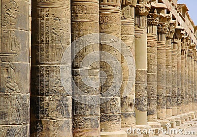 Columns in the Temple of Philae