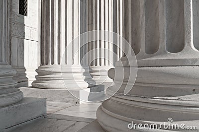 Columns At The US Supreme Court Building