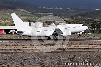 Commercial aircraft on takeoff