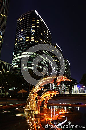 Commercial Building at night