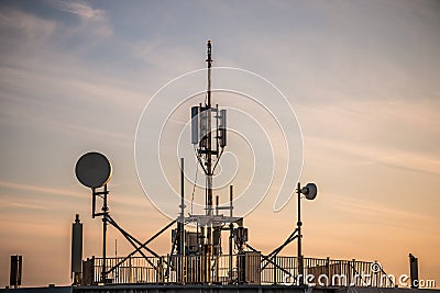 Communication Antenna Building Roof