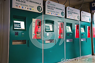 Commuter ticket offices at Termini in Rome, Italy