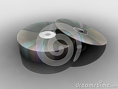 Compact Discs CD\/DVD Royalty Free Stock P