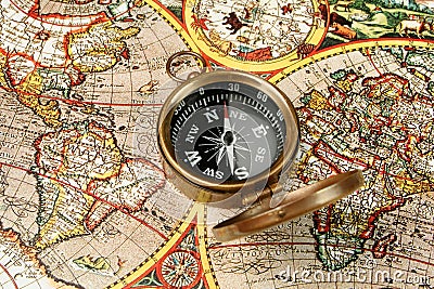 Compass & world map