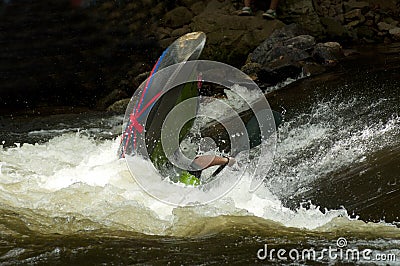 Competing water sports on the Pigeon River.