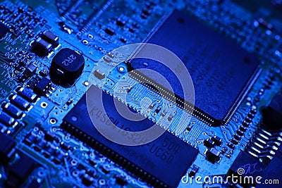 Computer board with chips
